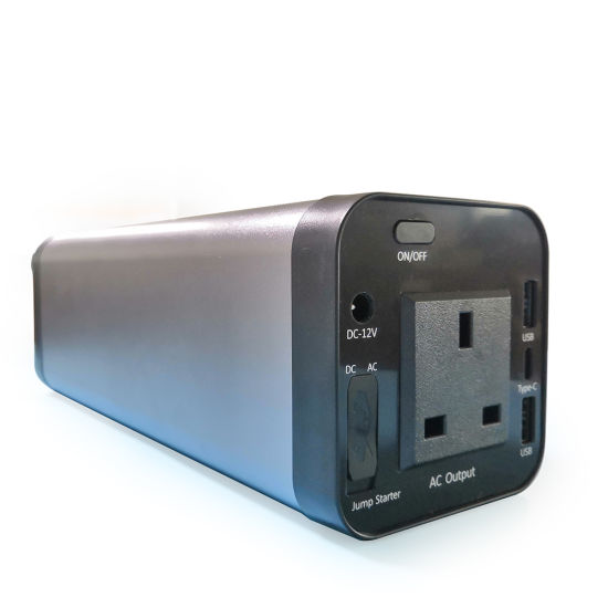 Versión británica AC 220V Salida portátil al aire libre 150wh 40000mAh Power Bank con Car Jump Strater