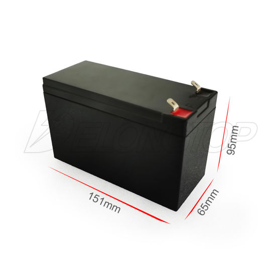 Batería recargable de litio de 12V 7ah LiFePO4 con caja del ABS de los terminales F2